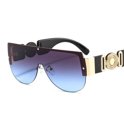Gafas de Sol Retro Clásicas de Una Pieza - Image 3