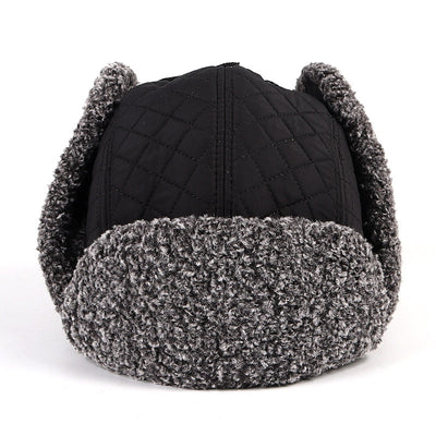 Gorro Térmico Lei Feng Hombre Patrón Cuadros Terciopelo Premium - Image 6