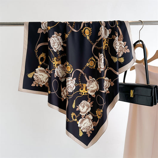 Pañuelo de Seda Estampado Cuadrado Premium Twill - Image 39