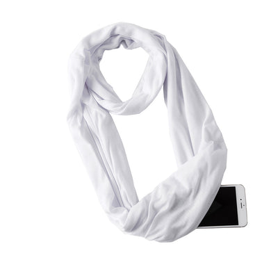 Pañuelo Funcional para Mujer con Bolsillo Cremallera y Jersey Liso - Image 40