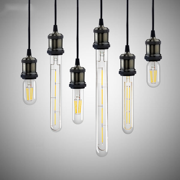 Bombilla Edison Vintage Tipo T185 Tubo Largo sin Estrobo