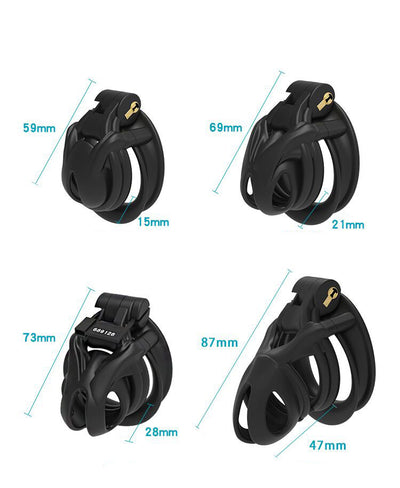Cinturón de Castidad Cobra Negro Transpirable para Hombres - Image 7