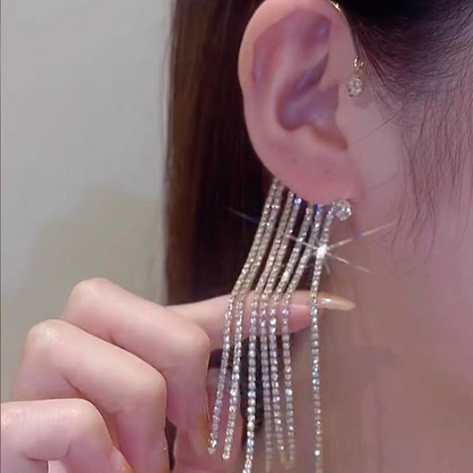 Aretes de Diamante Brillante con Clip Mariposa 2 en 1 - Image 17