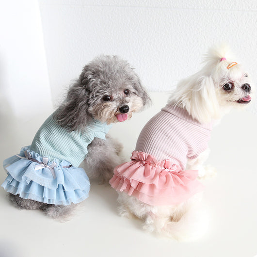 Falda Térmica de Lana Azul Polvo para Mascotas - Image 11
