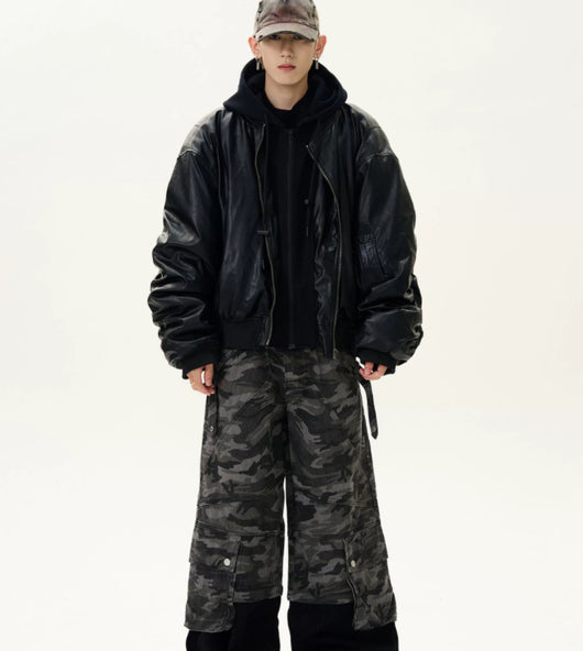 Chaqueta Acolchada de Cuero PU con Capucha y Forro Térmico - Image 19