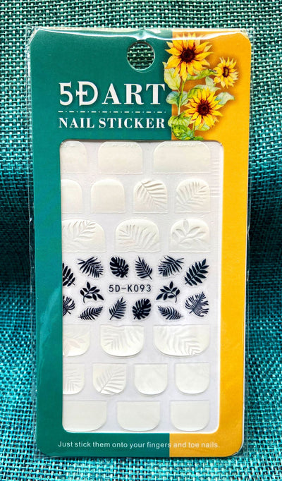 Stickers de Uñas 3D con Relieve - Diseño Cuadros y Moños para Verano - Image 36