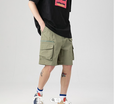 Pantalones Cortos Cargo Sueltos con Múltiples Bolsillos para Hombre - Image 5