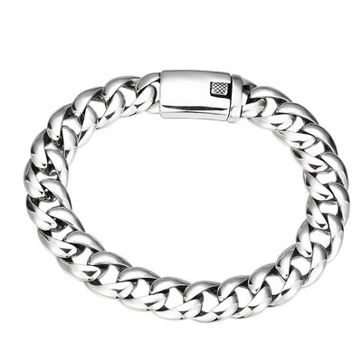 Pulsera Cubana de Plata 925 Estilo Nacional Brillo Espejo - Image 5