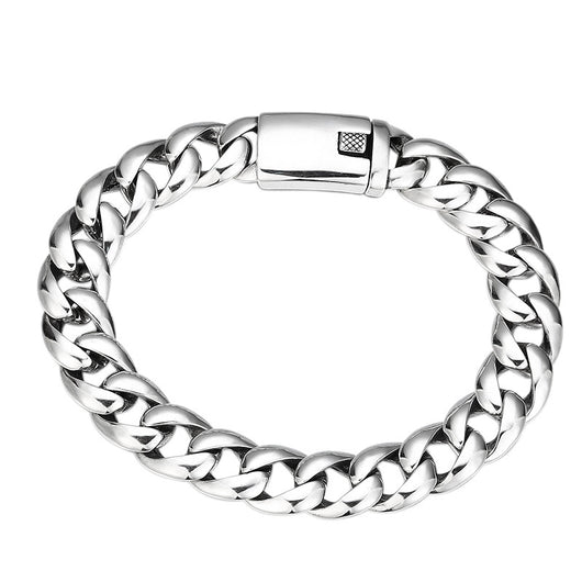 Pulsera Cubana de Plata 925 Estilo Nacional Brillo Espejo - Image 5