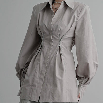 Blusa Reductora Suelta con Cierre y Manga Larga Ajustadora - Image 10