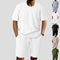 Conjunto Retro Casual para Hombre - Camiseta Cuello Redondo Manga Corta