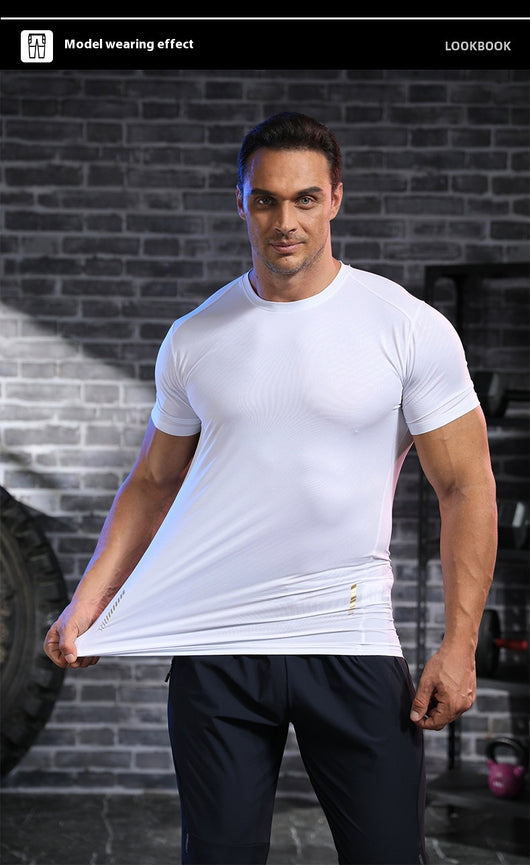 Camiseta Deportiva de Verano para Hombre - Cuello Redondo Transpirable de Secado Rápido - Image 13