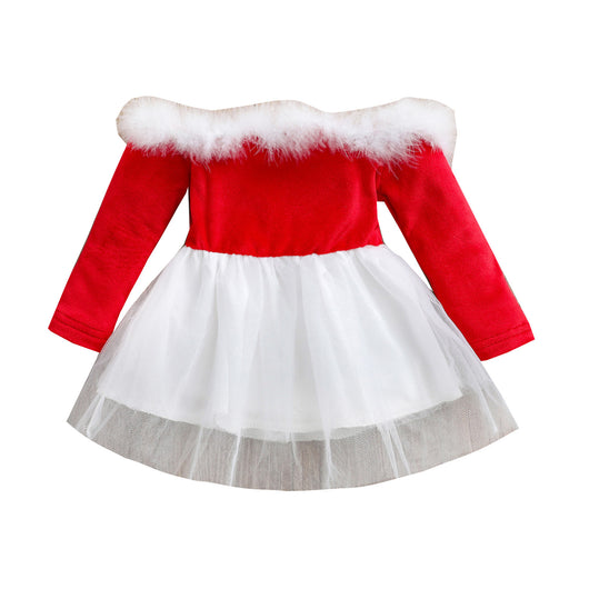 Vestido Princesa Rojo Asimétrico para Niñas - Otoño Invierno - Image 3