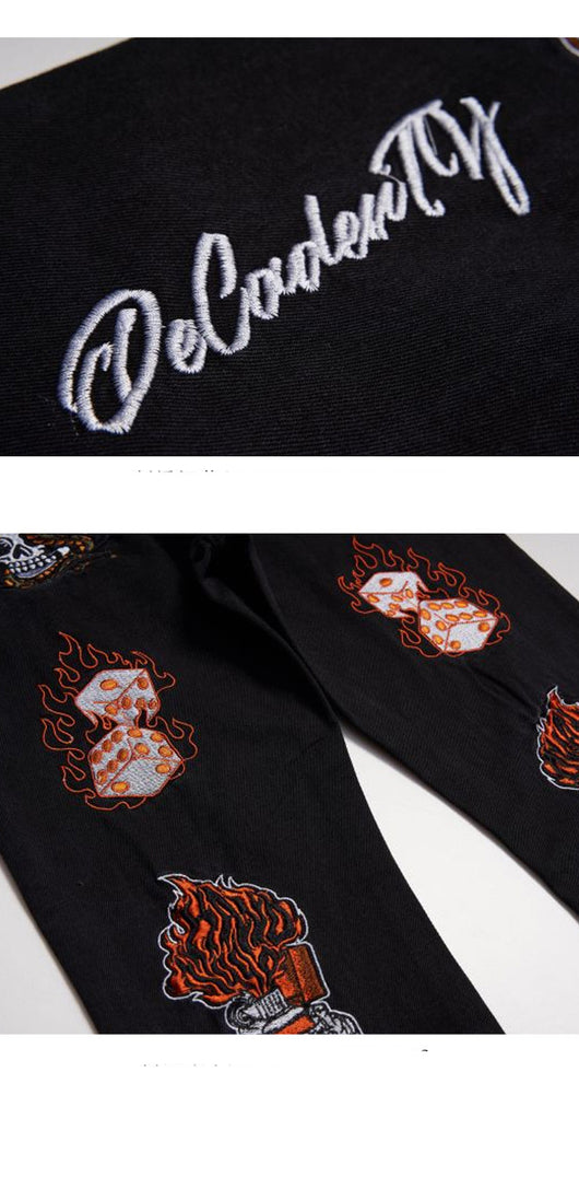 Jeans Hip Hop Bordados con Diseño en Espalda - Image 11