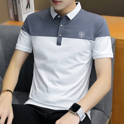 Playera Slim Fit con Cuello Solapa y Bloques de Color - Image 7