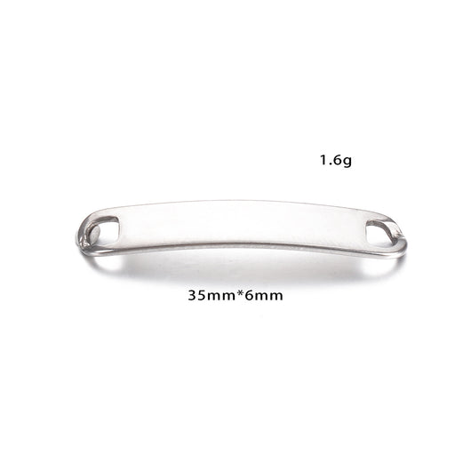 Conector de Pulsera Acero Inoxidable Placa Curva - Image 7