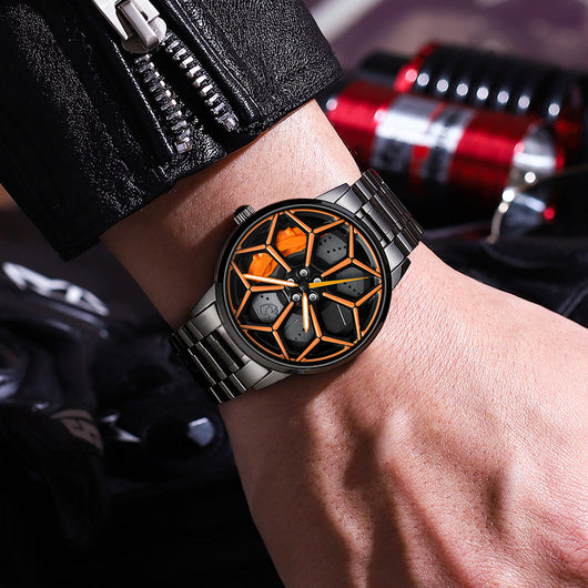 Reloj de Cuarzo Luminoso con Esfera Giratoria para Hombre - Image 4