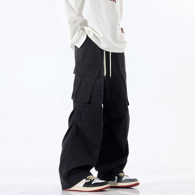 Pantalones Plisados Retro para Hombre - Corte Recto Casual Tendencia - Image 6