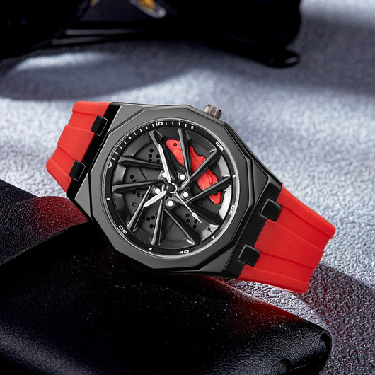 Reloj de Cuarzo para Hombre con Diseño de Rueda Giratoria - Image 2