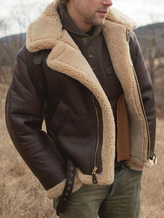 Chaqueta Acolchada Peluda para Hombre - Abrigo Grueso de Invierno - Image 4