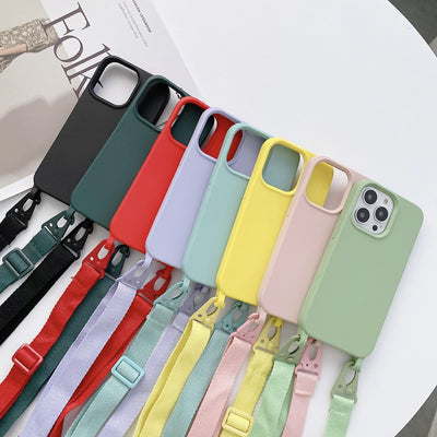Funda Crossbody con Cordón de Silicona Líquida para Celular - Image 15