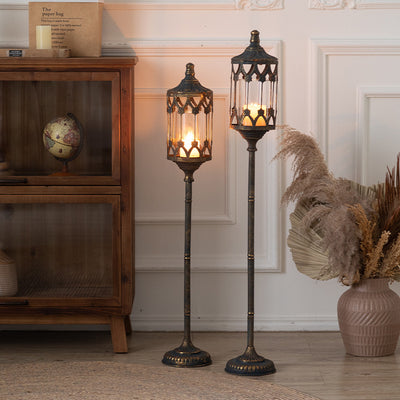 Candelabro de Piso Hierro Forjado Estilo Retro Vintage - Image 2
