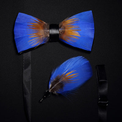 Broche Moño de Plumas para Padrino - Flor de Solapa Elegante - Image 5