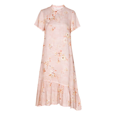 Vestido Vintage Línea A con Cuello de Pie y Estampado - Image 15