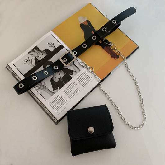 Cinturón Cadena Punk Cóncavo con Bolsa Integrada - Image 13