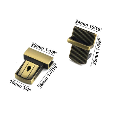 Cerradura Embutida con Accesorios de Hardware en Oro, Plata y Negro - Image 12