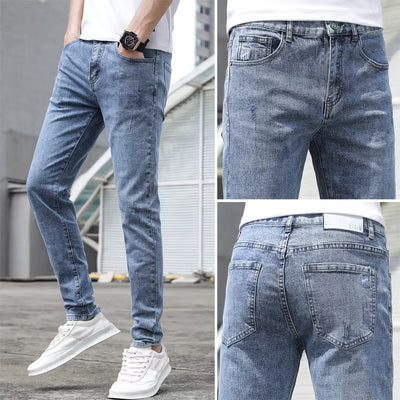 Jeans Claros Hombre Estilo Coreano con Elasticidad - Image 3