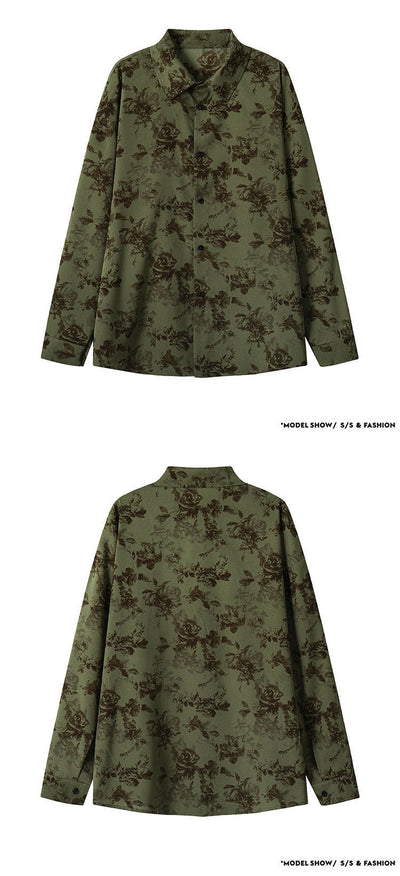 Camisa Manga Larga Ice Silk Estampada para Hombre - Image 12
