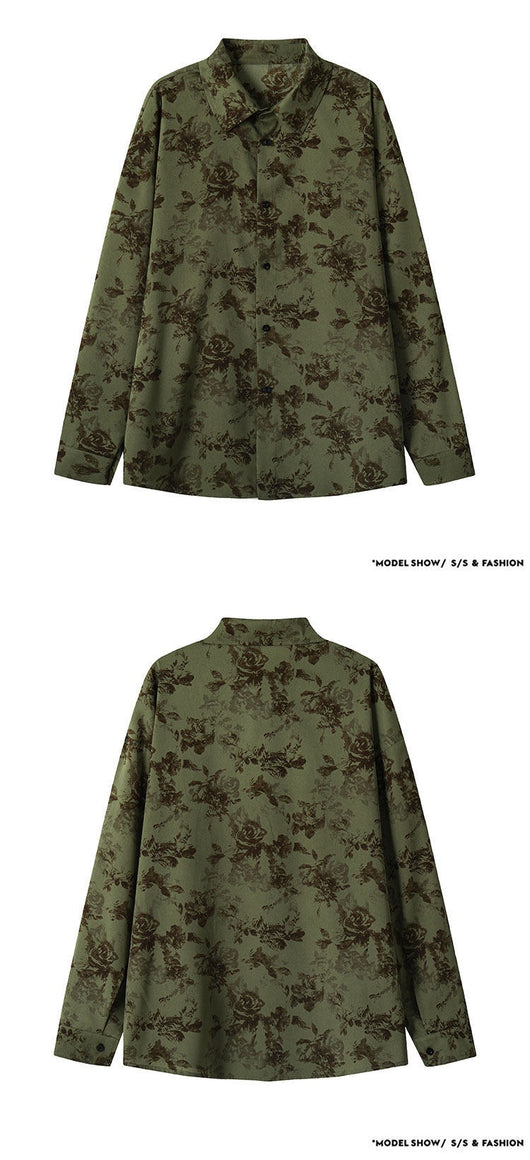 Camisa Manga Larga Ice Silk Estampada para Hombre - Image 12