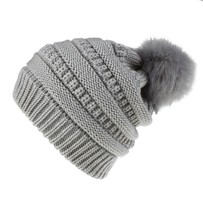 Gorro de Lana Estilo Europeo y Americano con Pompón para Mujer - Image 12