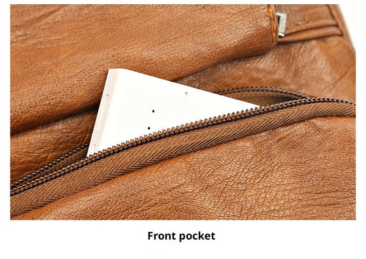 Bolsa Crossbody de Cuero Suave Multibolsillos Versátil - Image 24