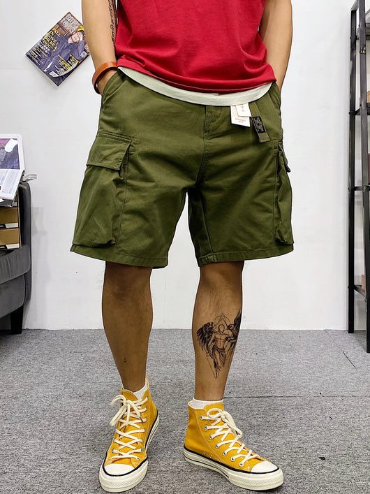 Pantalones Cortos Cargo Tácticos de Camuflaje con Múltiples Bolsillos - Image 4