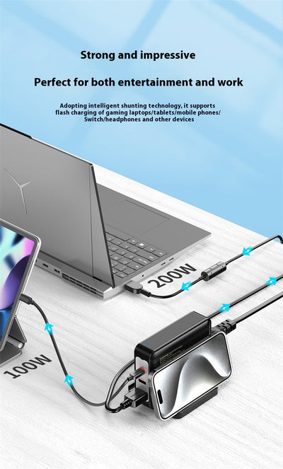 Cargador GaN 330W de Alta Potencia para Laptop y Dispositivos Múltiples - Image 18