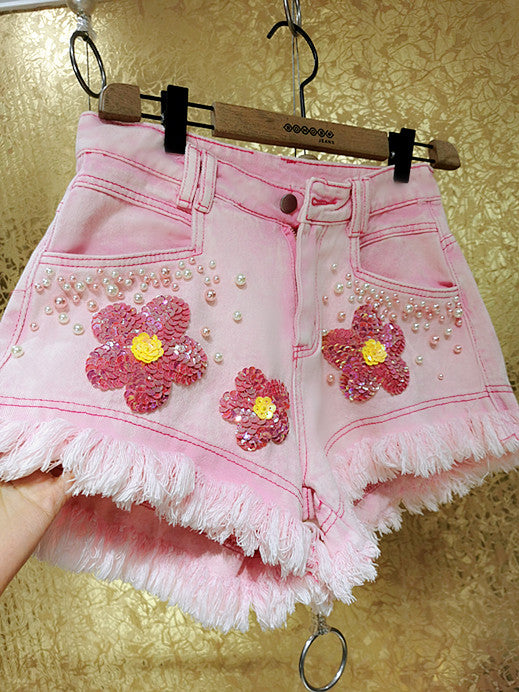 Shorts de Denim con Flecos Laterales para Mujer - Image 3