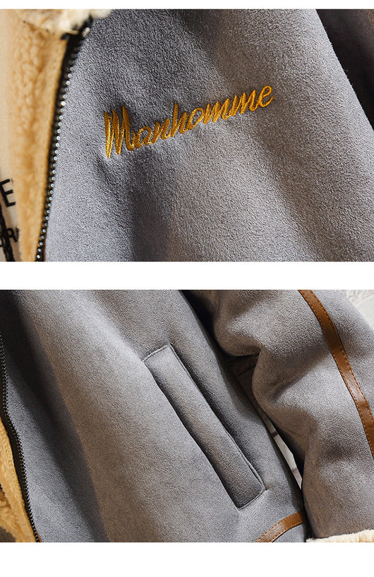 Chaqueta Casual de Lana de Cordero y Algodón con Capucha para Hombre - Image 10