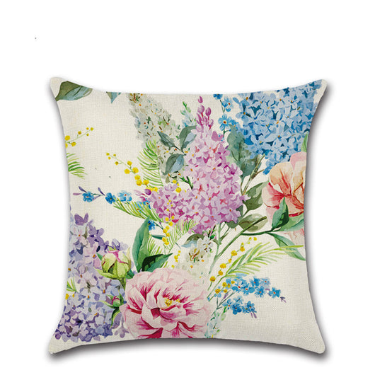 Almohada Decorativa Flor Tropical Flamenco Hibisco Lino - Image 19