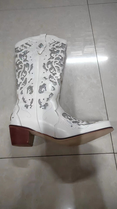 Bota Muslo Alto con Cristales Brillantes - Image 5