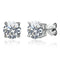Stud Earrings 925 Sterling Plateado 18 Dorado Moissanite Stud Earrings Blanco Dorado 0.5carat