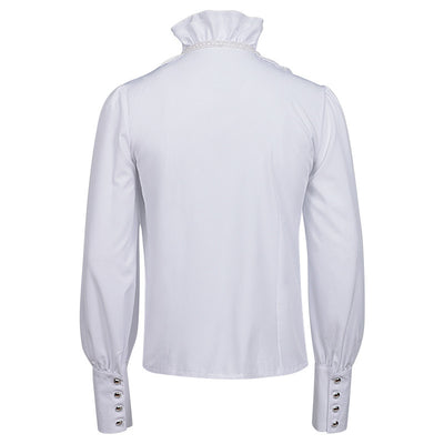 Camisa Plisada Steampunk Victoriana para Hombre con Capas - Image 9