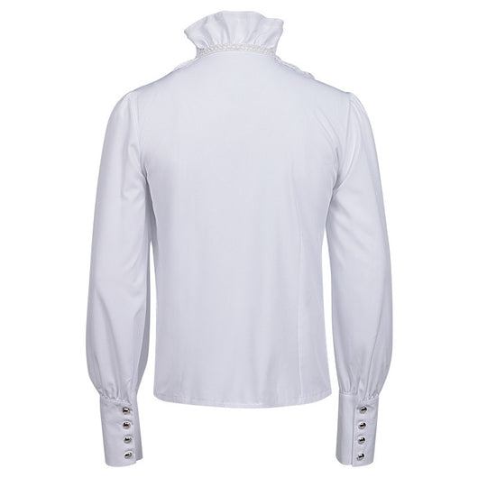 Camisa Plisada Steampunk Victoriana para Hombre con Capas - Image 9