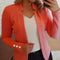 Blazer Ejecutivo de Color Sólido con Puños Estructurados