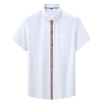 Camisa Oxford Casual a Rayas con Contraste de Colores para Hombre - Image 5
