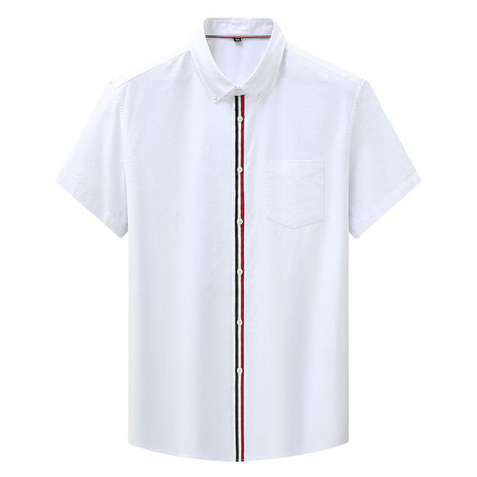 Camisa Oxford Casual a Rayas con Contraste de Colores para Hombre - Image 5