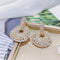 Fashion Colorful Zirconium Flower Round Geometric Earrings Dorado