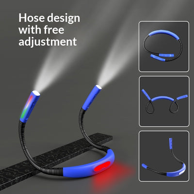 Linterna Frontal de Cuello Recargable para Lectura, Ciclismo y Seguridad Nocturna