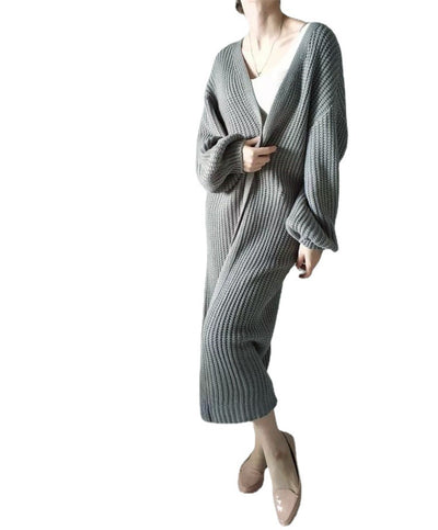 Cardigan Largo Suelto para Mujer - Suéter sin Botones Elegante - Image 11